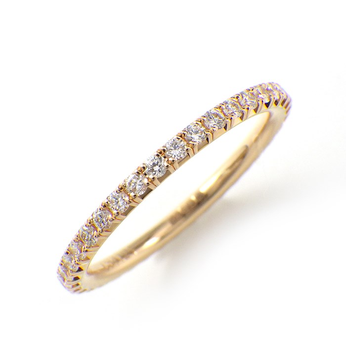 楽天市場 デビアス De Beers リング オーラバンド フルエタニティ ピンキーリング K18pg ダイヤモンド 6号 中古 ジェイビーワークス 楽天市場店