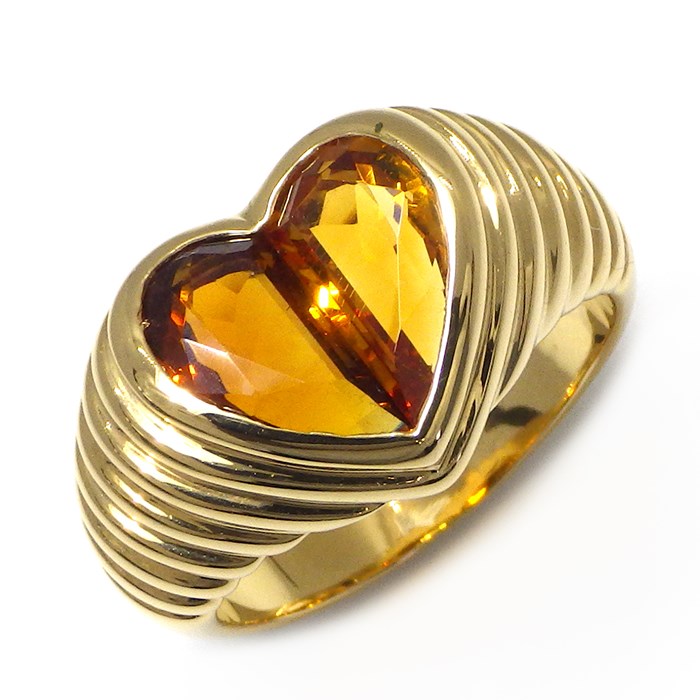 海外限定 指輪 リング 新春初売5 Offクーポン 11 5号 中古 トパーズ シトリン K18yg ハートモチーフ バチェラート ドッピオ リング Bvlgari ブルガリ 1 1 1 15まで Dgb Gov Bf