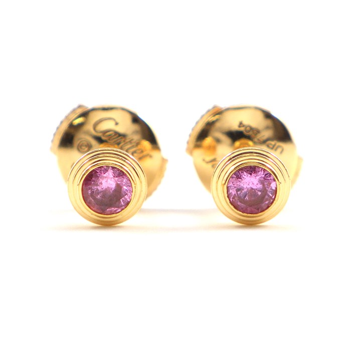 人気ブランド カルティエ Cartier ピアス サフィールレジェドゥ ディアマンレジェドゥ ピンクサファイア K18pg 中古 ジェイビーワークス 店 安いそれに目立つ Admin Maryvisa Com