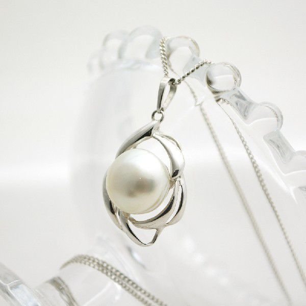 【★店内全品10%OFF★】南洋白蝶真珠 大粒バロックペンダント シルバー925 日本製 濱ノ雫 はまのしずく|あこや真珠のジャパンクチュール