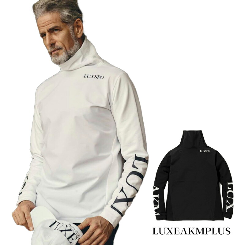 LUXEAKMPLUS(リュクスエイケイエムプラス)防風タートルネックシャツ メンズ ファッション ゴルフ golf ハイネック カットソー ロンT 長袖 スポーツ 防寒 トップス アウトドア ウェア|HIGH FIVE 店