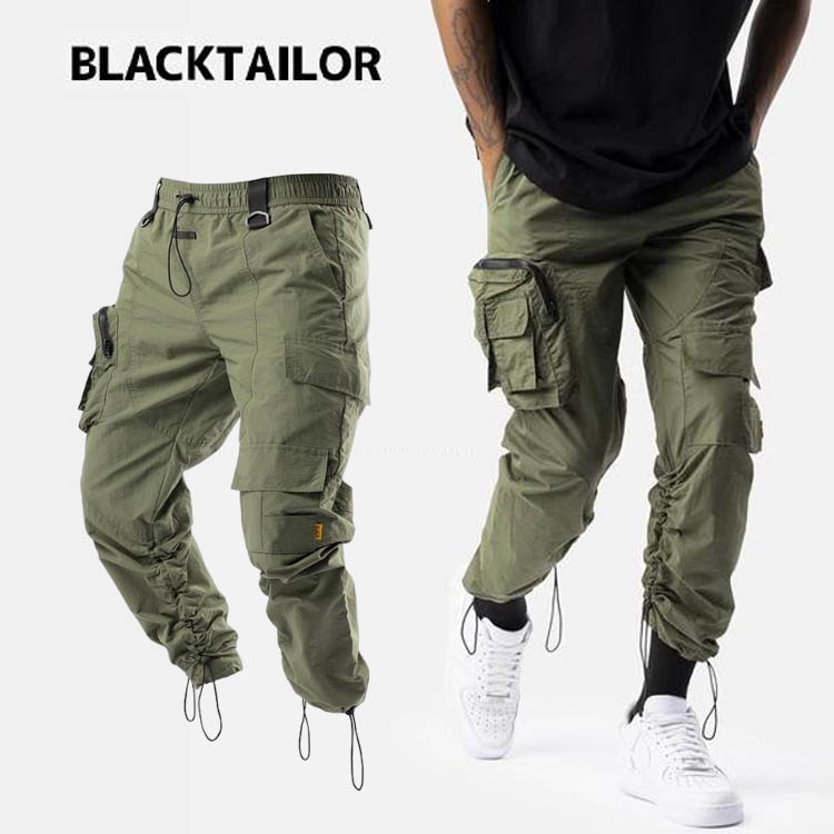 BLACKTAILOR ブラックテイラー N27 CARGO GREEN カーゴパンツ 作業着 作業ズボン ワークパンツ メンズ おしゃれ ダンス ヒップホップ アウトドア キャンプ 登山 ハイキング｜HIGH FIVE 店