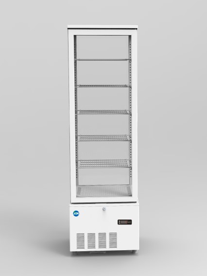 超安い 冷蔵ショーケース Jcm 代引不可 Led ショーケース 保冷庫 冷蔵 タテ型 業務用 Jcms 268 268l 4面ガラス 冷蔵ショーケース 片面扉 Dgb Gov Bf