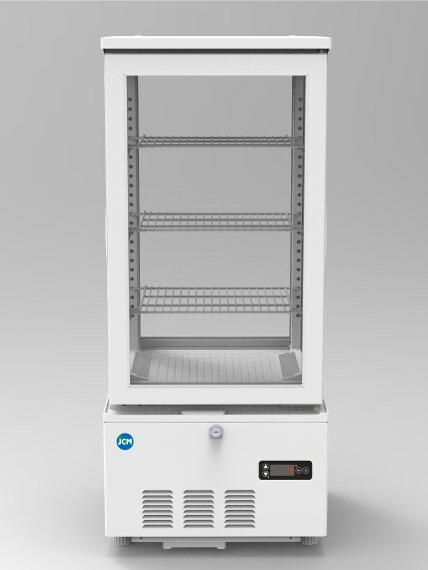 楽天市場 Jcm 4面ガラス冷蔵ショーケース 両面扉 l Jcms w 業務用 冷蔵 保冷庫 ショーケース 卓上型 Led 代引不可 ジェーシーエム ｊｃｍ