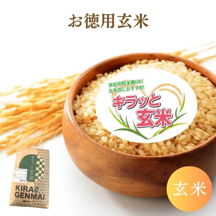 お徳用玄米 30kg 国内産 送料無料 玄米 30kg 米 30kg キラッと玄米