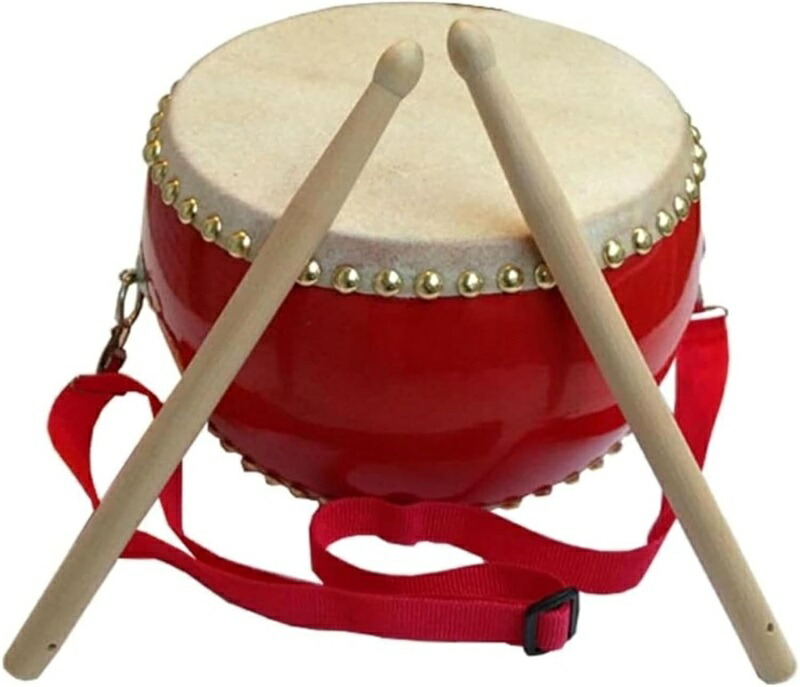楽天市場】【当店の太鼓職人が製作】団扇太鼓9寸 革面直径27cm ばち付