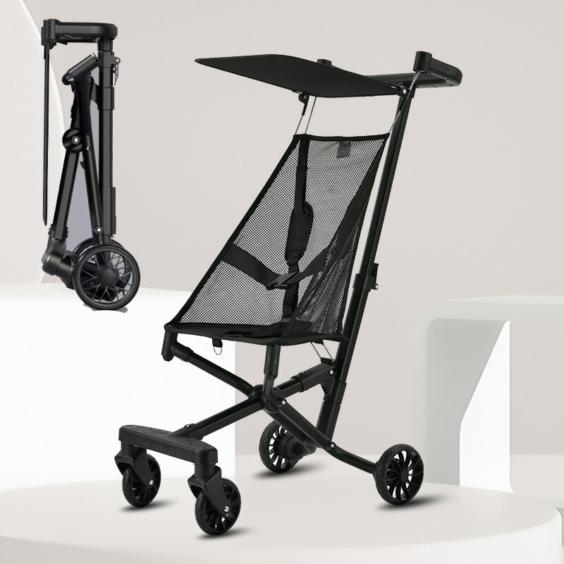 ベージュ メッシュ 折りたたみベビーカー Rocotto ベビーカー b型 軽量 メッシュ コンパクト 折りたたみ 4