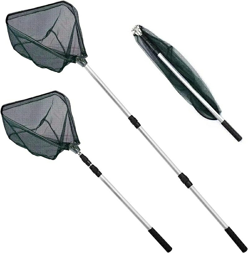楽天市場】玉網 ランディングネット 1.7m タモ網 折り畳み式