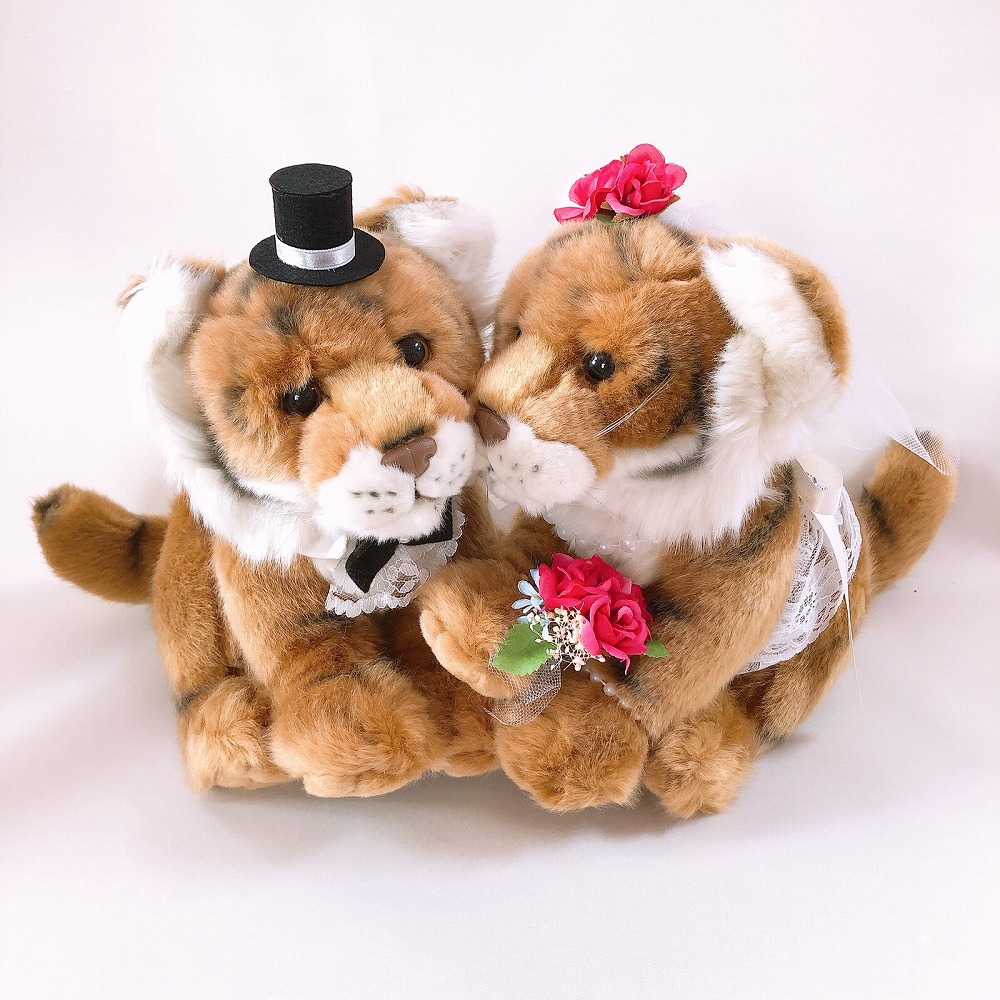 トラ ウェルカムドール ぬいぐるみ ドリンクスペース 受付 結婚式 高砂