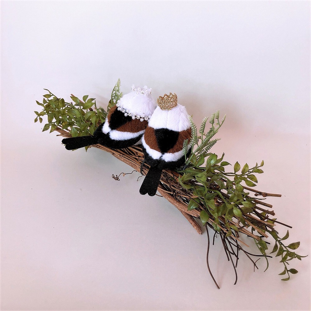 Web限定 シマエナガ ブランチ付き 雪の妖精 野鳥 鳥 小鳥 ウェルカムドール 結婚式 ぬいぐるみ 受付 ギフト 祝電 Whitesforracialequity Org