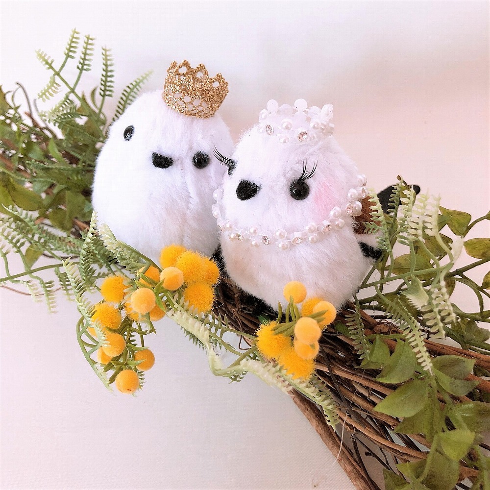 Web限定 シマエナガ ブランチ付き 雪の妖精 野鳥 鳥 小鳥 ウェルカムドール 結婚式 ぬいぐるみ 受付 ギフト 祝電 Whitesforracialequity Org