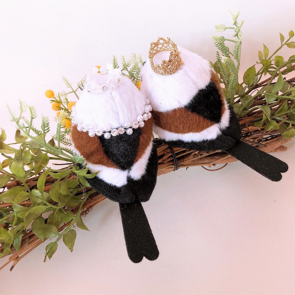 Web限定 シマエナガ ブランチ付き 雪の妖精 野鳥 鳥 小鳥 ウェルカムドール 結婚式 ぬいぐるみ 受付 ギフト 祝電 Whitesforracialequity Org