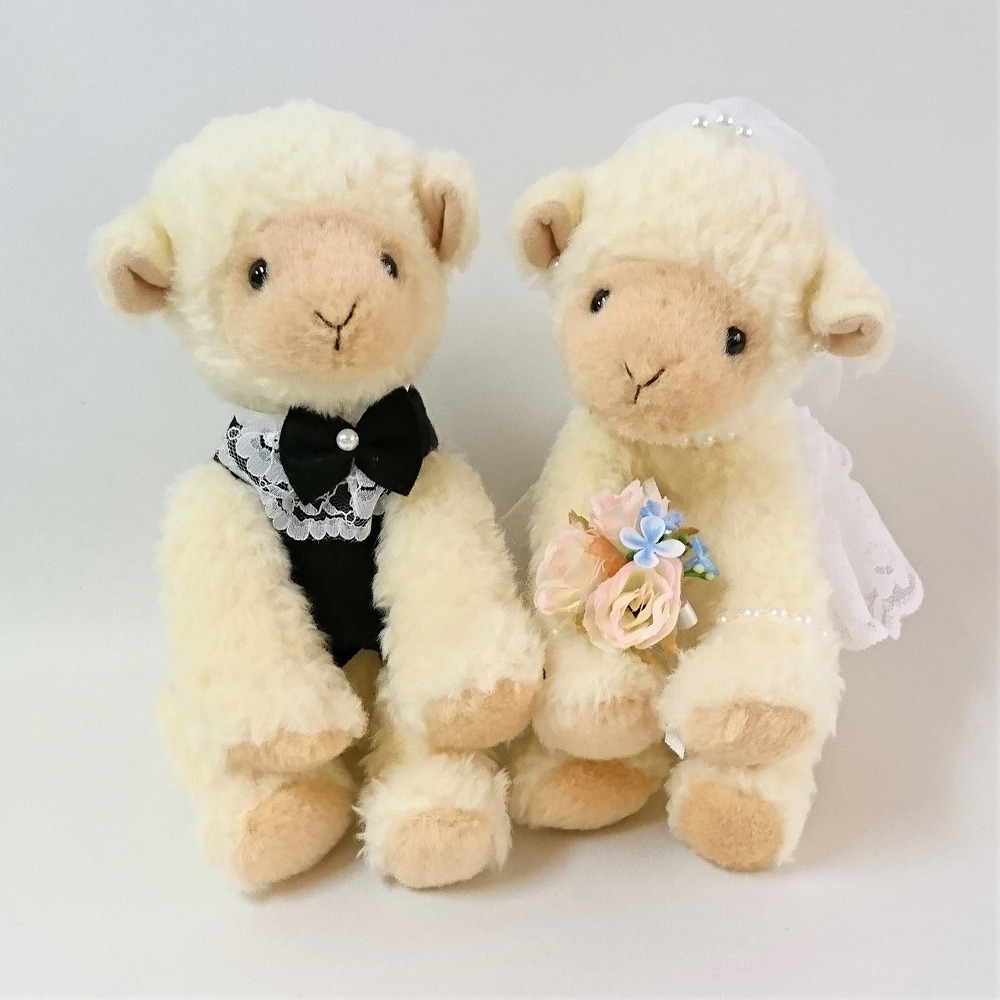 楽天市場 羊ぬいぐるみ ヒツジ人形 結婚式ぬいぐるみ ひつじのミルキーペア 結婚祝い ギフト ウェルカムスペース J Dコーポレーション