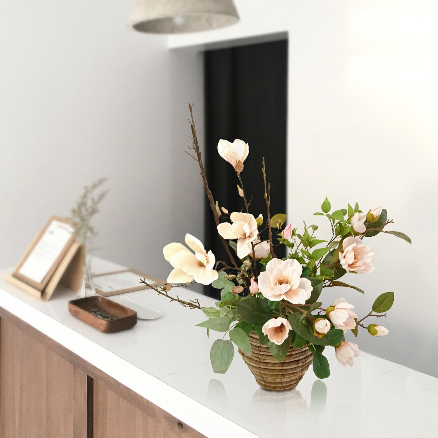 楽天市場】【華シリーズ】造花 松 椿 ネコ柳 モクレン フラワー