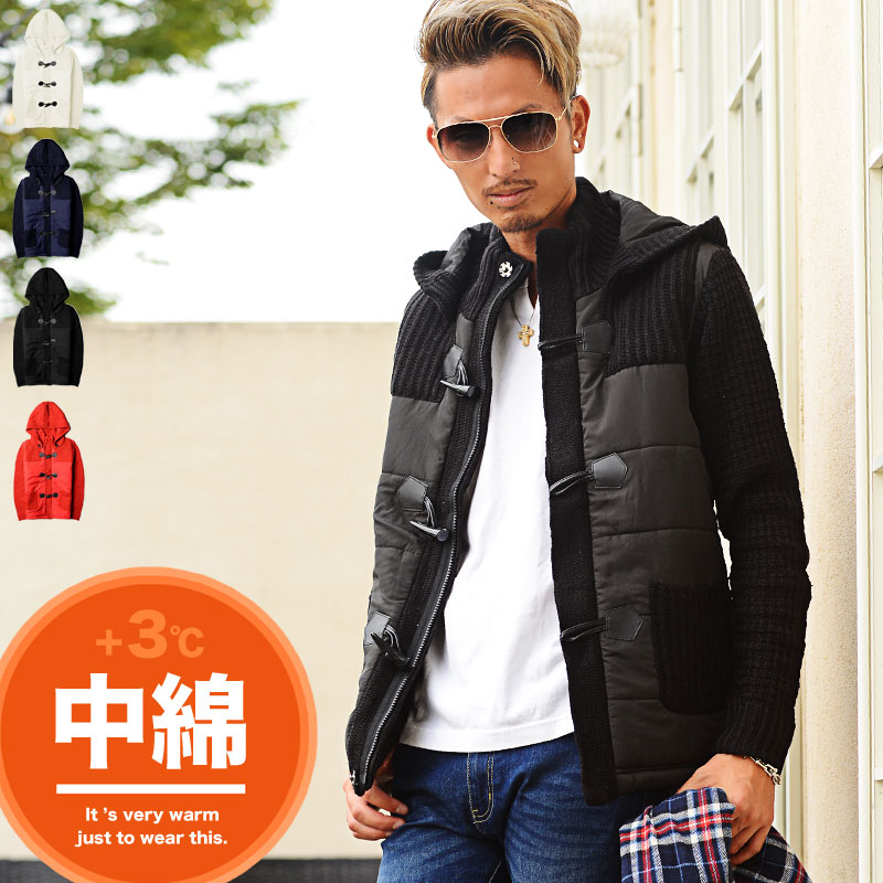 楽天市場 ダッフルコート ニットダッフル メンズ 冬 服 中綿 ニット コート Men Sダッフルコート Men Sアウター カジュアル ちょいワル メンズファッション 30代 40代 50代 メンズ通販burn Ones Bridges