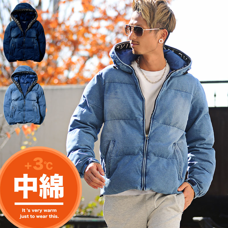 楽天市場 メンズ アウター 冬 デニム中綿ジャケット メンズ ブルゾン 秋冬 フードブルゾン Safari Leon チョイわる ファッション 新作 メンズファッション 30代 40代 50代 メンズファッション Cortese