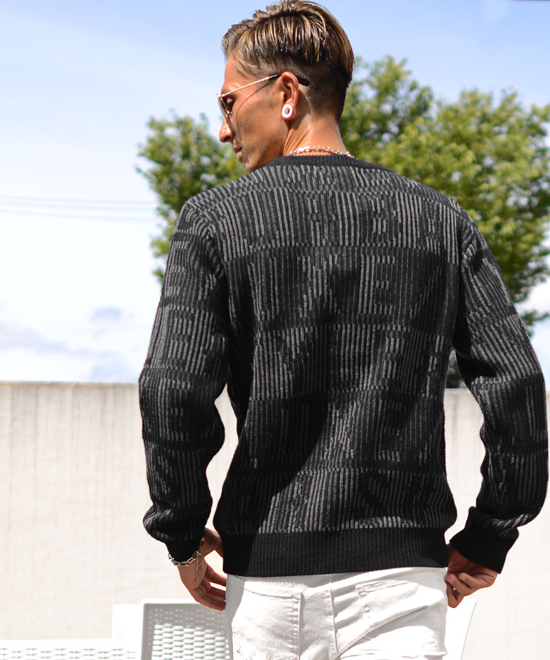 楽天市場 ニット メンズ クルーネック メンズファッション 代 30代 40代 秋冬 かっこいい ボーダー ロゴ おしゃれニット スポーティー 21秋冬新作 メンズ通販burn Ones Bridges