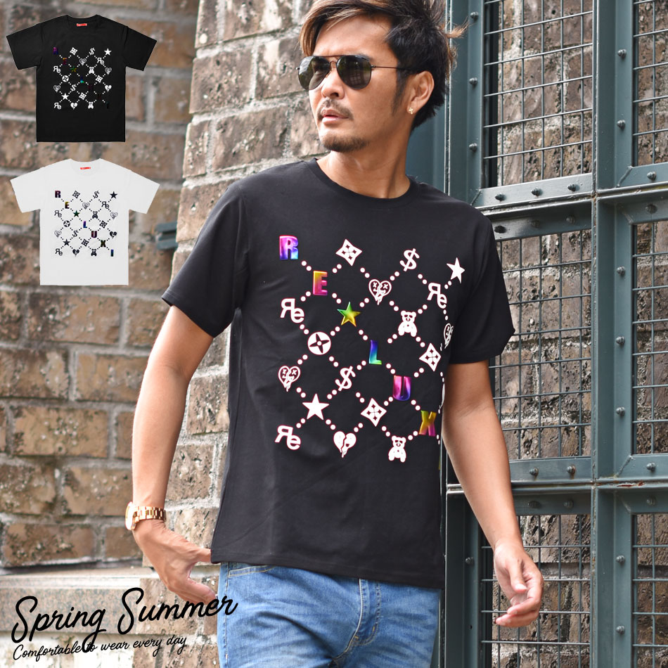 Seiki Hoshou メンズ クルーネック おしゃれ 半袖 Tシャツ モノグラム 大人カジュアル ちょいワル 春夏 22新作 Dokutoku No Sozai Css Edu Om