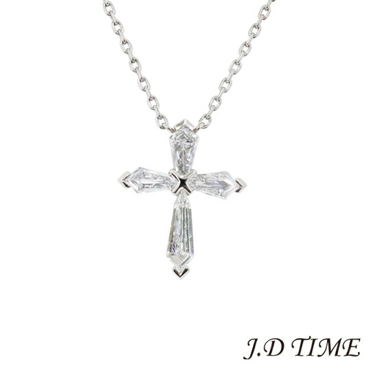 PT クロスダイヤモンドネックレス D0.564ct(D-F VS2 GOOD)【新品】