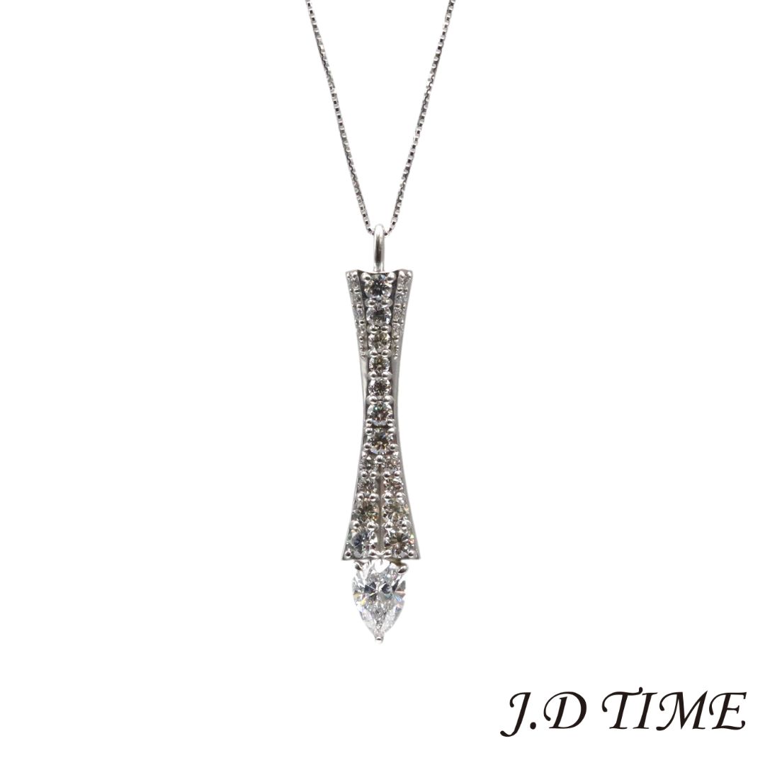 PT900/850 ダイヤモンド ネックレス D0.705ct D0.75ct ユニセックス【新品】