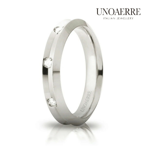 【百貨店SALE】 UNOAERRE ウノアエレ CORONA 一緒になる指環 マリッジリング K18WG 金剛石 0.16カラット 4粍 一緒になる輪っか 金剛石 18金 白いことゴールド エタニティリング 御芽出度 40AJC278/008W-D ありの実輪っか