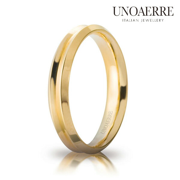 【百貨店SALE】 UNOAERRE ウノアエレ CORONA 一緒になる指環 マリッジリング K18 黄色ゴールド 地金のみ 4粍 一緒になる輪っか 金剛石 18金 華燭の典 40AJC278W 有りの実輪っか