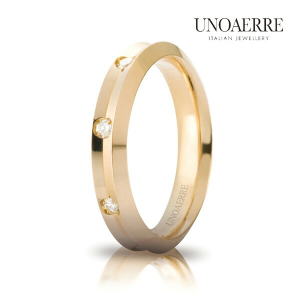 【百貨店SALE】 UNOAERRE ウノアエレ CORONA 一緒になる指環 マリッジリング K18 黄色ゴールド 金剛石 0.16カラット 4粍 一緒になる輪っか 金剛石 18金 白いことゴールド エタニティリング 華燭の典 40AJC278/008-D 有りの実輪っか