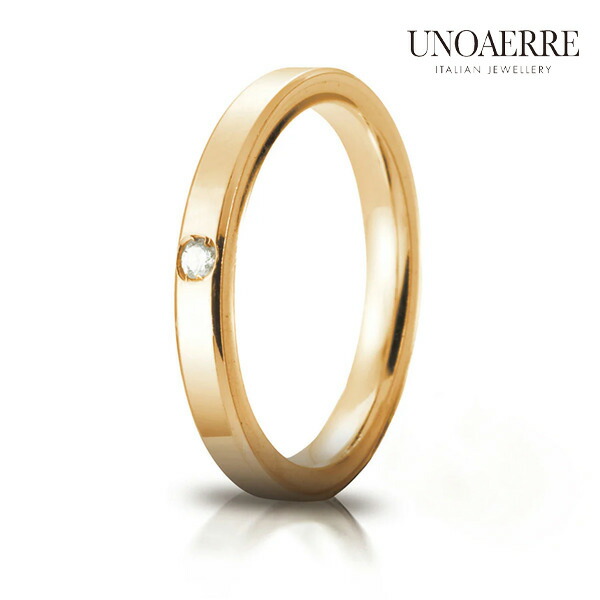 【百貨店SALE】 UNOAERRE ウノアエレ 一緒になる指環 マリッジリング K18 黄色ゴールド 金剛石 CERCHI DI LUCE 0.03カラット 2.5粍 一緒になる輪っか 金剛石 18金 華燭の典 25AJC2/001-D 有りの実輪っか