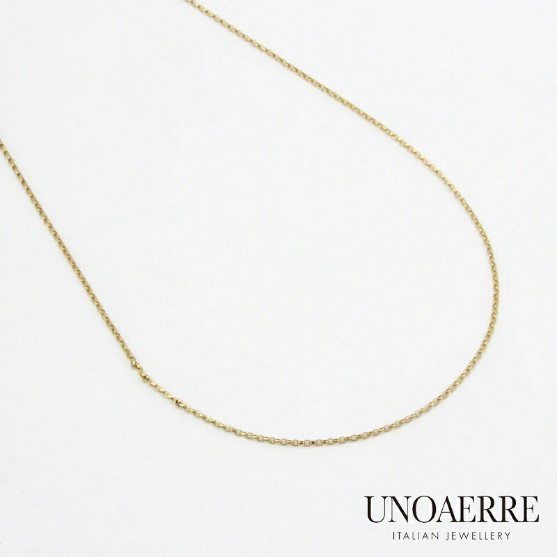ウノアエレ【UNOAERRE】 ネックレス K18 チェーン イエローゴールド ゴールド 45cm 18金 イタリア製|JewelryUeda