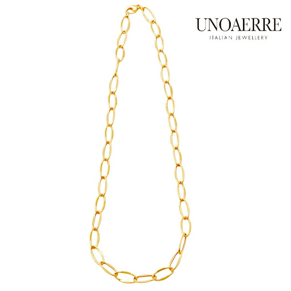 UNOAERRE ウノアエレ K18 イエローゴールド ネックレス 約45cm イタリア製 チェーンネックレス レディース|JewelryUeda