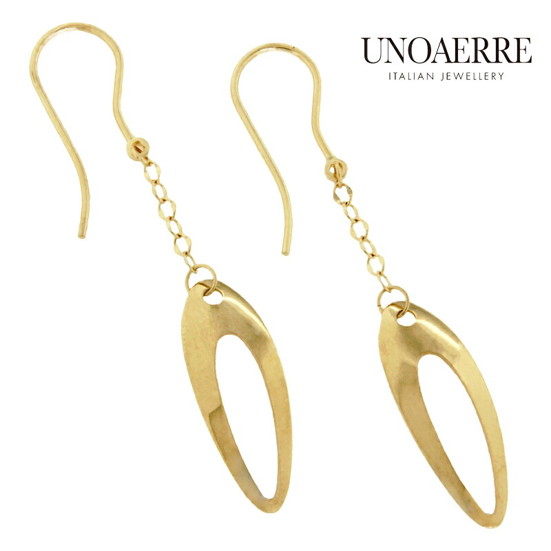 ウノアエレ【UNOAERRE】 K18 ピアス フック イエローゴールド レディース 18金|JewelryUeda