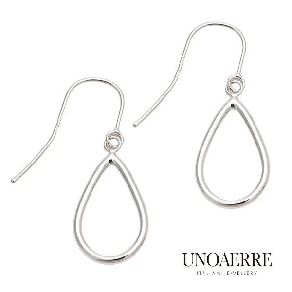 ウノアエレ【UNOAERRE】 K18 ピアス ホワイトゴールド フック K18WG レディース 18金 ユニーク｜JewelryUeda