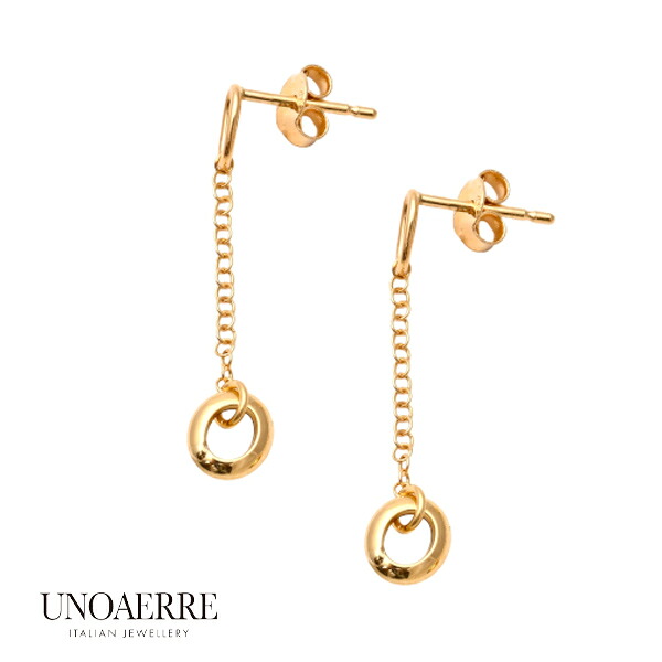 ウノアエレ 【UNOAERRE】ピアス K18 イエローゴールド スタッドピアス 18金 K18YG|JewelryUeda
