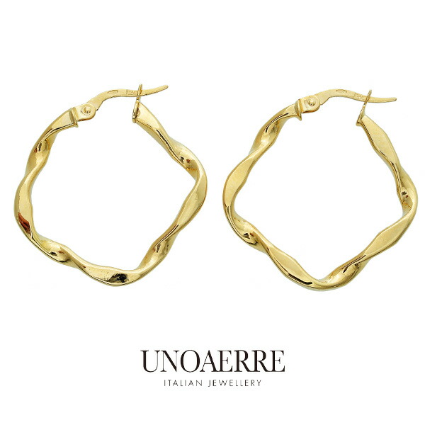 UNOAERREウノアエレ/ ツイストフープピアス UNOAERRE/ウノアエレ K18 ツイストフープピアス 通販 - ディノス