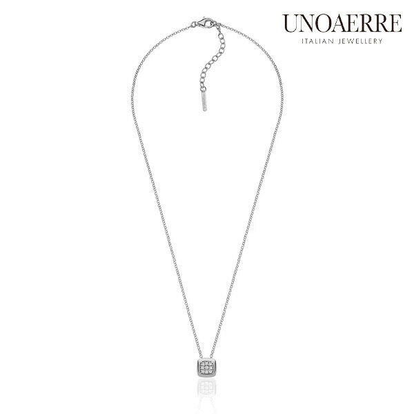 ウノアエレ【UNOAERRE】ネックレス シルバー キュービックジルコニア 42cm 925 シャインペンダント SILVER デザイン レディース メンズ ギフト イタリア