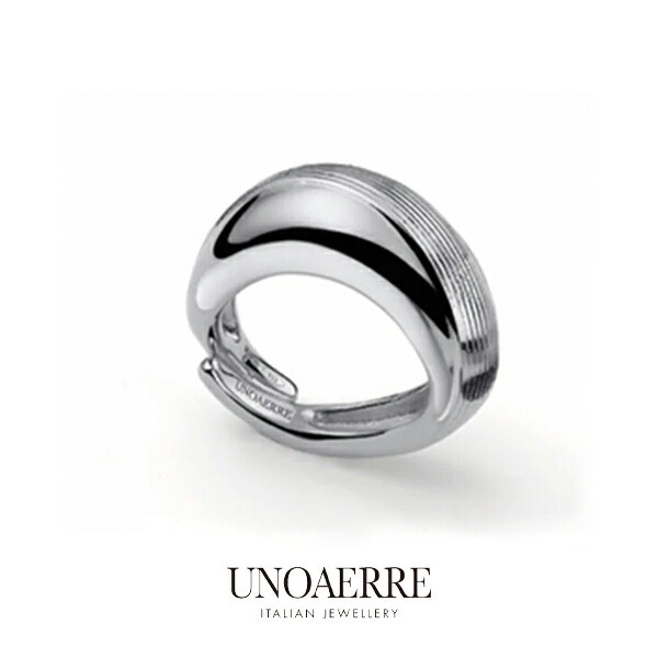 【百貨店SALE】 ウノアエレ【UNOAERRE】輪っか しろがね色 925 指環 音の大きさ輪っか 12号前後 幅ひろい SILVER ひな型 レディース メンズ 差し上げ物 イタリア共和国