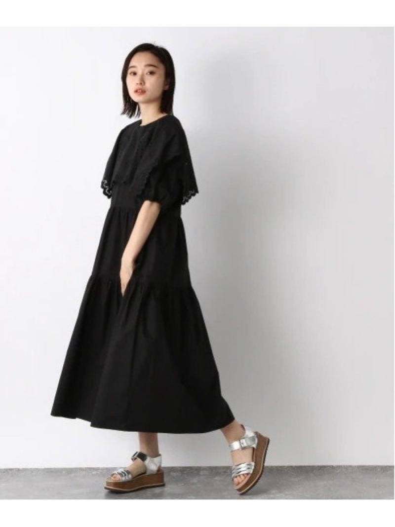 楽天市場 Sale 24 Off Bカラースカラップシシュウop Jeanasis ジーナシス ワンピース 半袖ワンピース ブラック ホワイト Rba E 送料無料 Rakuten Fashion Jeanasis ジーナシス