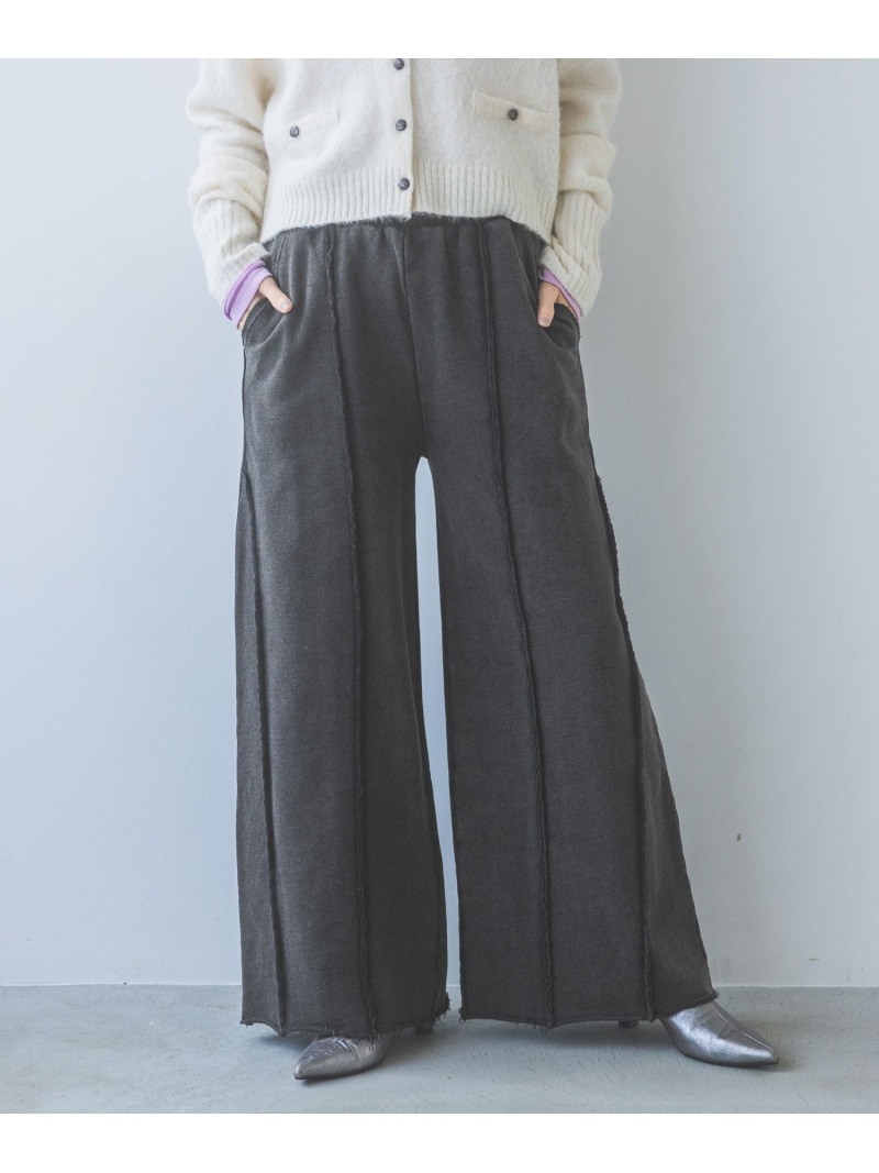JEANASISブリーチカコウウラケワイドパンツ グレー 楽天市場】【SALE／40%OFF】ブリーチカコウウラケワイドパンツ