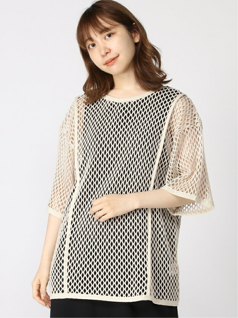 楽天市場 Rakuten Fashion Sale 27 Off バックムスビメッシュpo Jeanasis ジーナシス カットソー Tシャツ ベージュ ブラック Rba E 送料無料 Jeanasis ジーナシス
