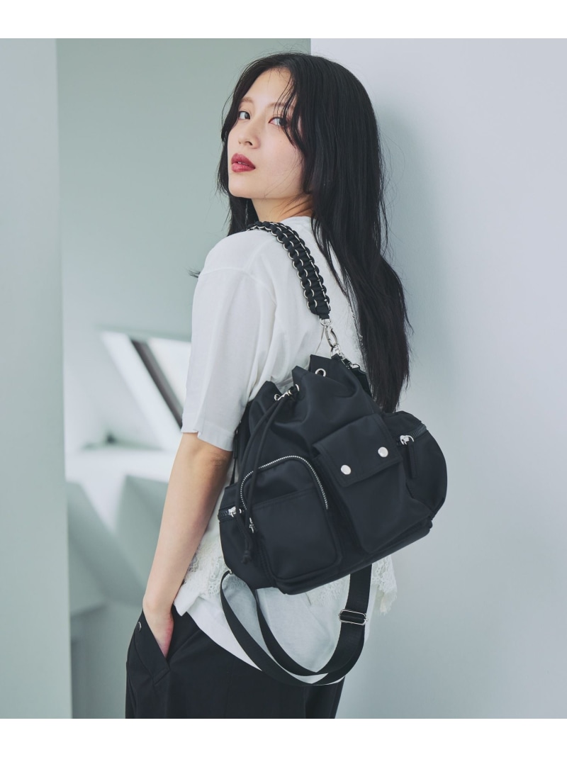 チェーンハンドルキンチャクBAG JEANASIS ジーナシス 御徒面子 ショルダーバッグ 白いこと カーキ緑であること 黒いこと【先んずる取っておく】*【貨物輸送無料】[ Fashion]