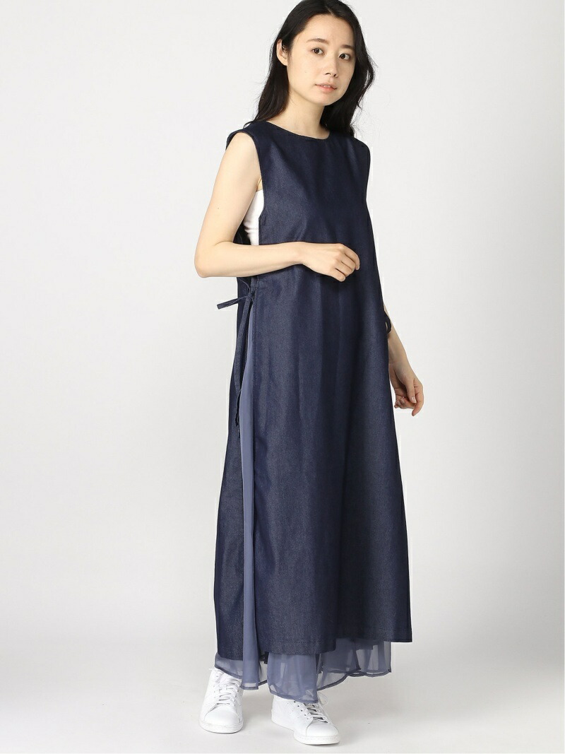 楽天市場 Rakuten Fashion Sale 57 Off デニムエプロンベストop Jeanasis ジーナシス ワンピース ワンピースその他 ネイビー ブラック Rba E Jeanasis ジーナシス
