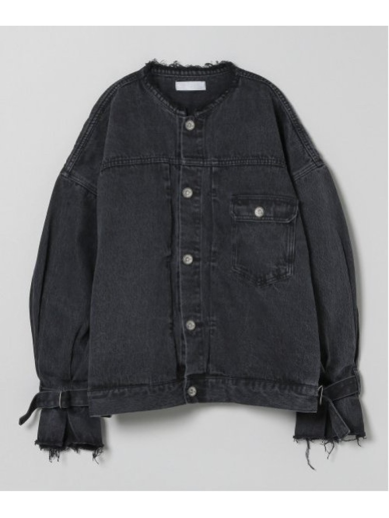 楽天市場 Rakuten Fashion Sale 44 Off ノーカラーgジャン Jeanasis ジーナシス コート ジャケット デニムジャケット グレー ブルー Rba E 送料無料 Jeanasis ジーナシス