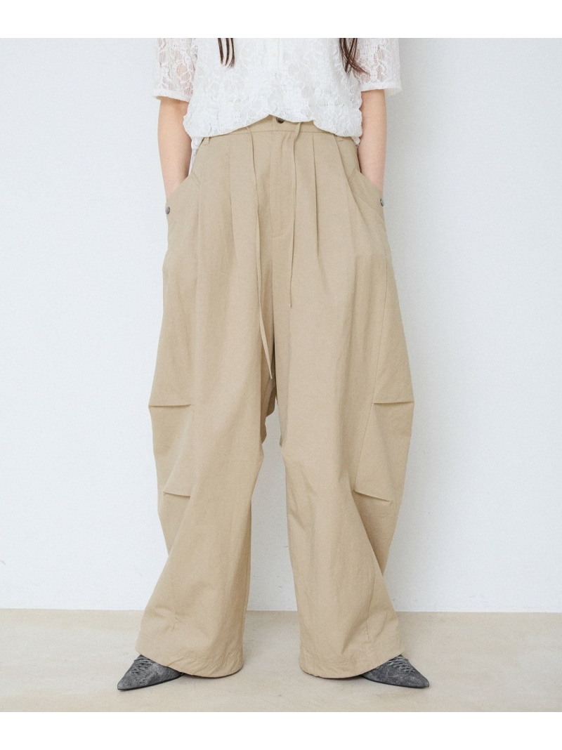 ミリタリータックボリュームパンツ JEANASIS ジーナシス パンツ その他のパンツ ホワイト ベージュ ブラック【先行予約】*【送料無料】[ Fashion]