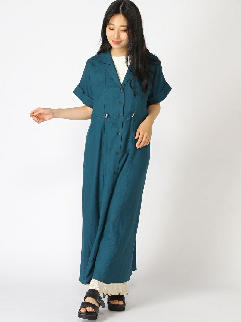 カイキンドロストフレアop Jeanasis ジーナシス ワンピース 半袖ワンピース グリーン ブラック ホワイト 送料無料 Rakuten Fashion Psicologosancora Es