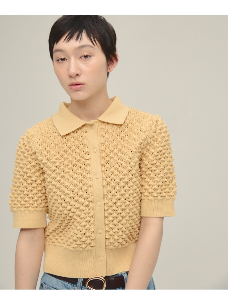 【SALE／10%OFF】7G Toge Toge Polo eL ジーナシス トップス カーディガン グレー ブルー イエロー【RBA_E】【送料無料】[ Fashion]