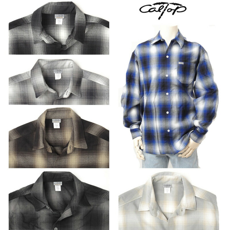 CALTOP キャルトップ L/S OMBRE CHECK SHIRTS 長袖オンブレチェックシャツ