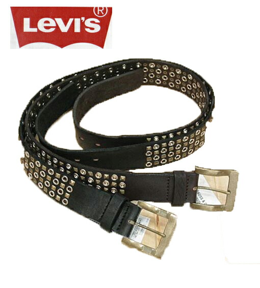 LEVI\u0027S リーヴァイズジーンズ胴締め lev-1345 牛皮 40粍 オイルウォッシュドレザー スタッズ 10) BLACK 21) CHOCO 34 36