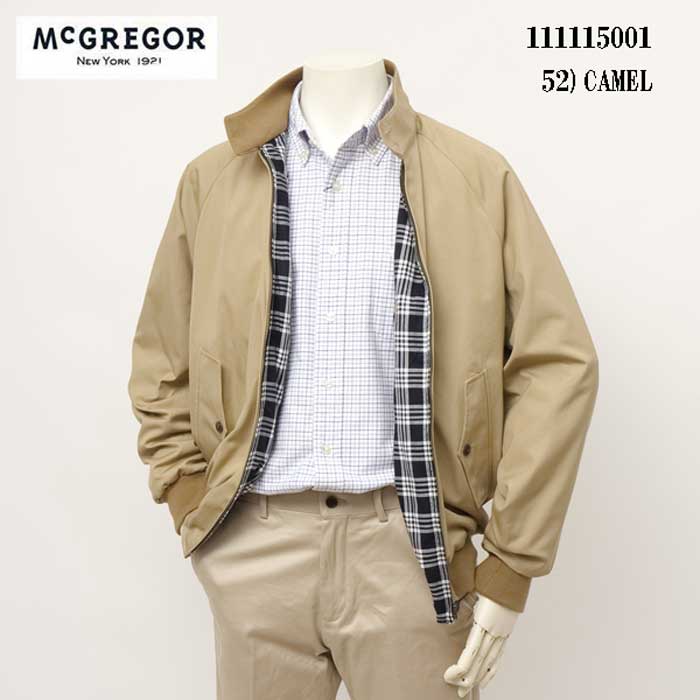 マクレガー ブルゾン ジャンバー  新色 111115001 52)CAMEL キャメル メンズ マッグレガー スイングトップ 撥水性 NEW 2025 モデル ハーキュラス ブルゾン ハリントン ジャケット マックレガー