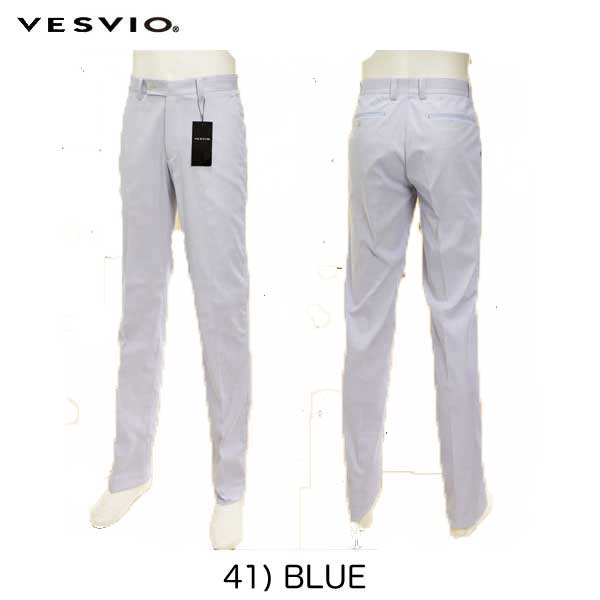 VESVIO 春夏 ノータック ストレッチ コードレイントラザーパンツ メンズチノパン ノータック 綿ポリ素材