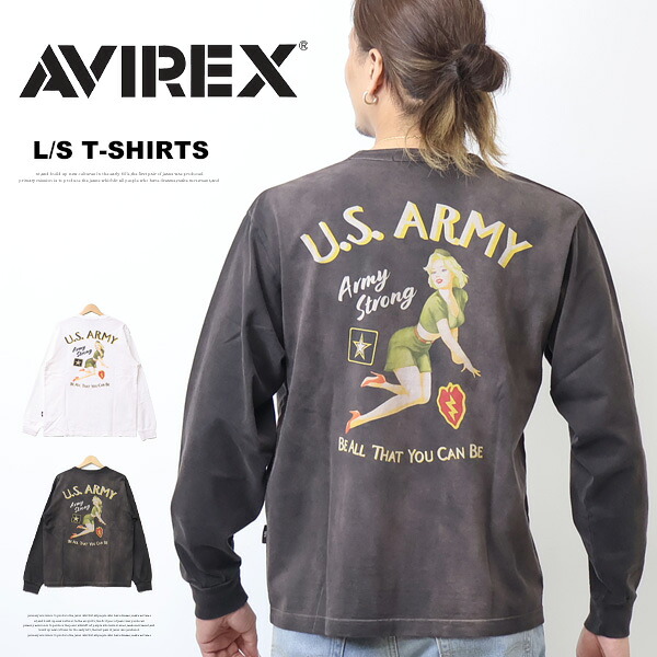 AVIREX アヴィレックス ホットレディ オフィサー 長袖Tシャツ メンズ ロンT 長T アビレックス 送料無料 783-5230029｜ジーンズ専門店レックス